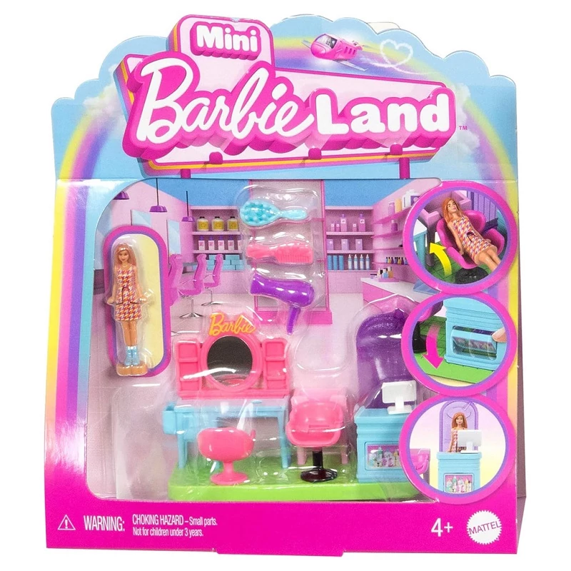 Barbie: Mini BarbieLand - Fodrászat játékszett - Mattel