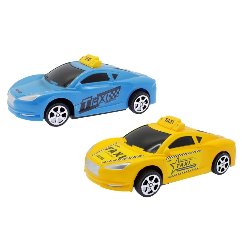 Játék lendkerekes taxi kétféle színben JA6157