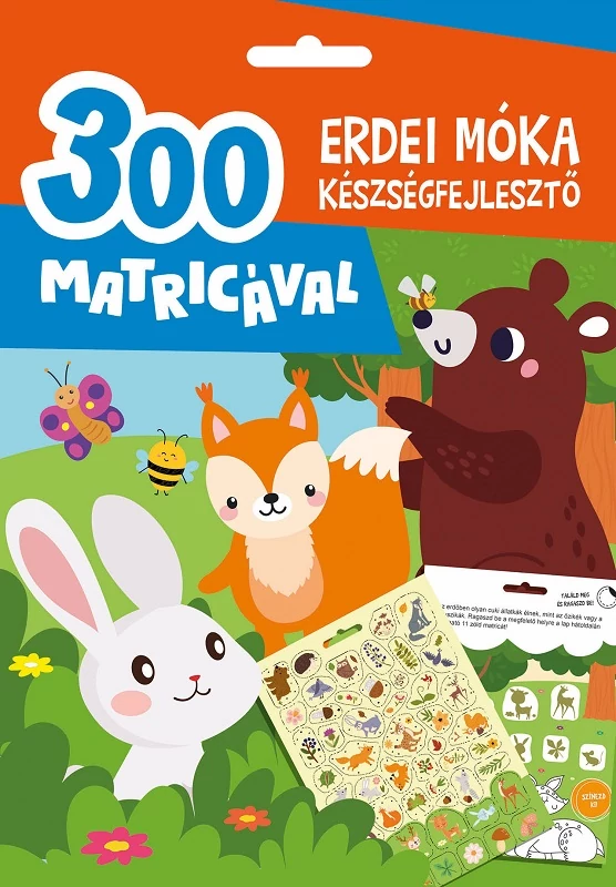 Erdei móka foglalkoztató 300db matricával