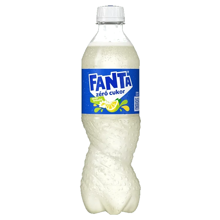 Fanta zéró cukor citrom- és bodzaízű energiamentes szénsavas üdítőital édesítőszerekkel 500 ml