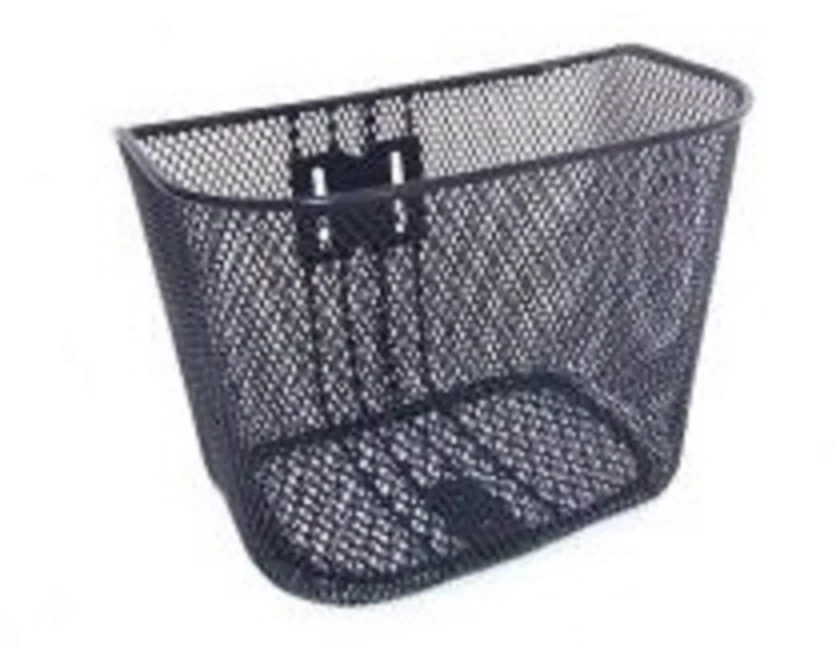 Kerékpár kosár előre 35x25x26cm fekete színben 41800028BK