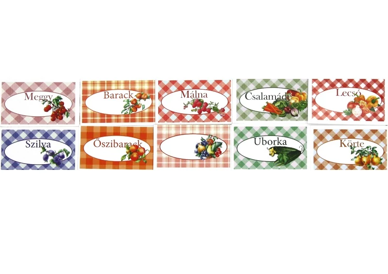 Kicsi befőttesüveg címke 24db-os kiszerelésben 328518213