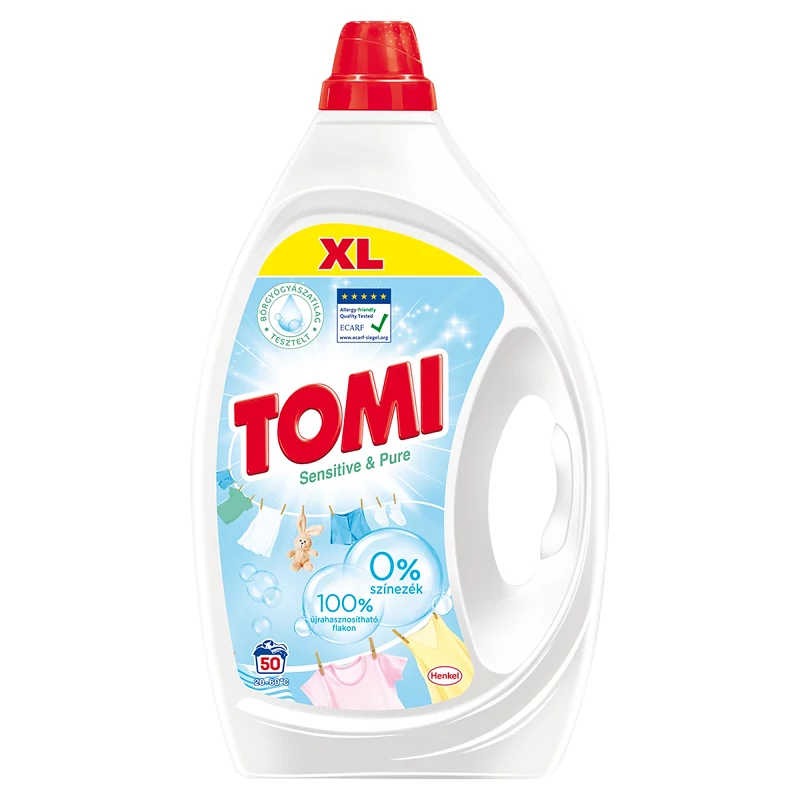 Tomi sensitive folyékony mosógél 2,25L 50 mosás